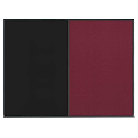 United Visual Products Triple Door Radius Plus Corkboard, 96" x UV8006PLUS-SATIN-SURF